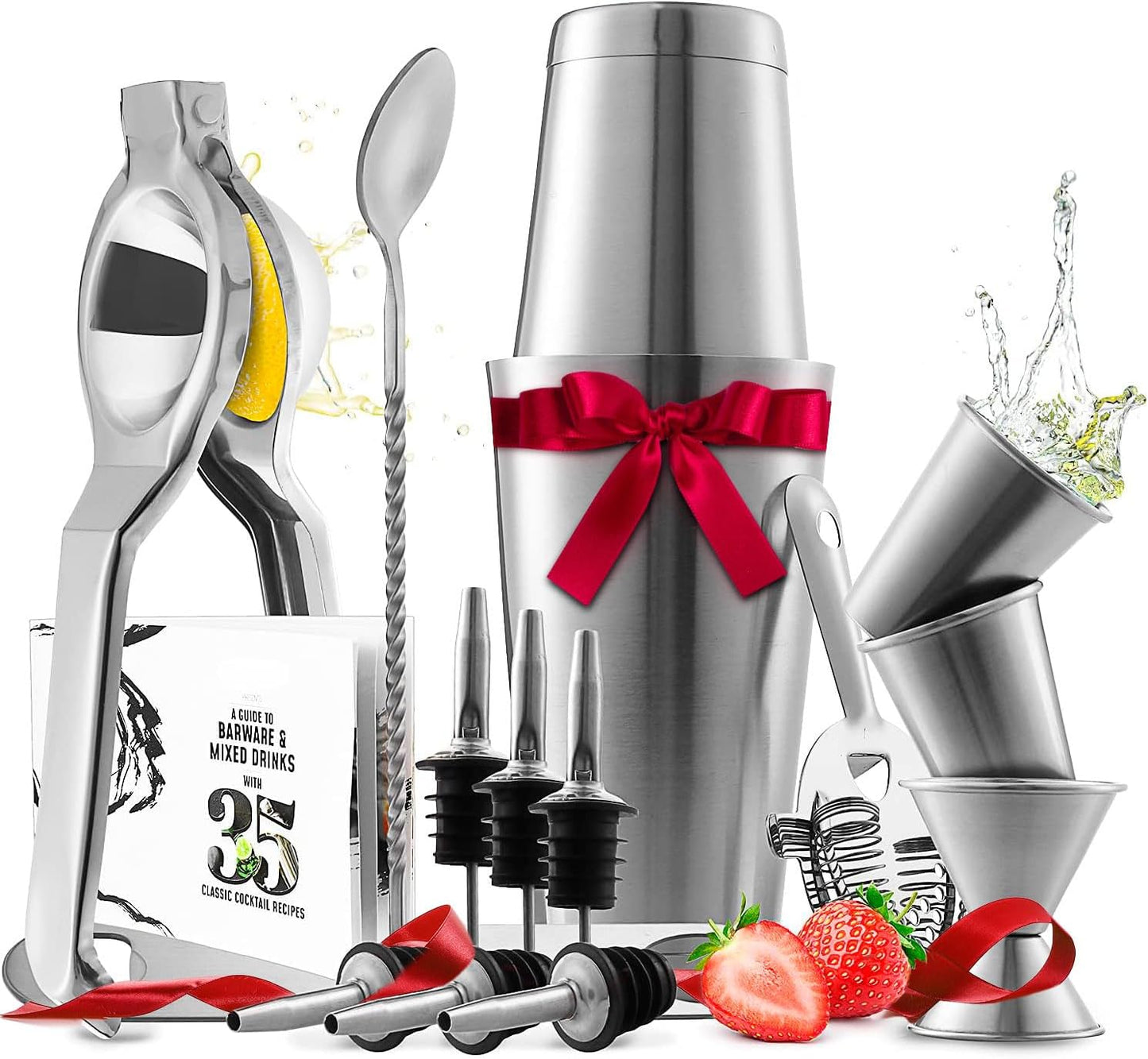 Premium 16PC Bartender Kit - Cocktail Mastery Made Easy!