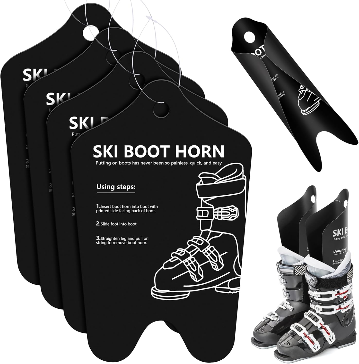 Adnee 13 Ski Boot Horn - Easy Entry Tool for All Ages