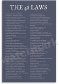 The 48 Laws of Power Poster Canvas Print 20x30in - Classic Wall Art