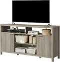 Fluted TV Stand for 50-65 in TVs - Heavy Duty Oxford Media Console