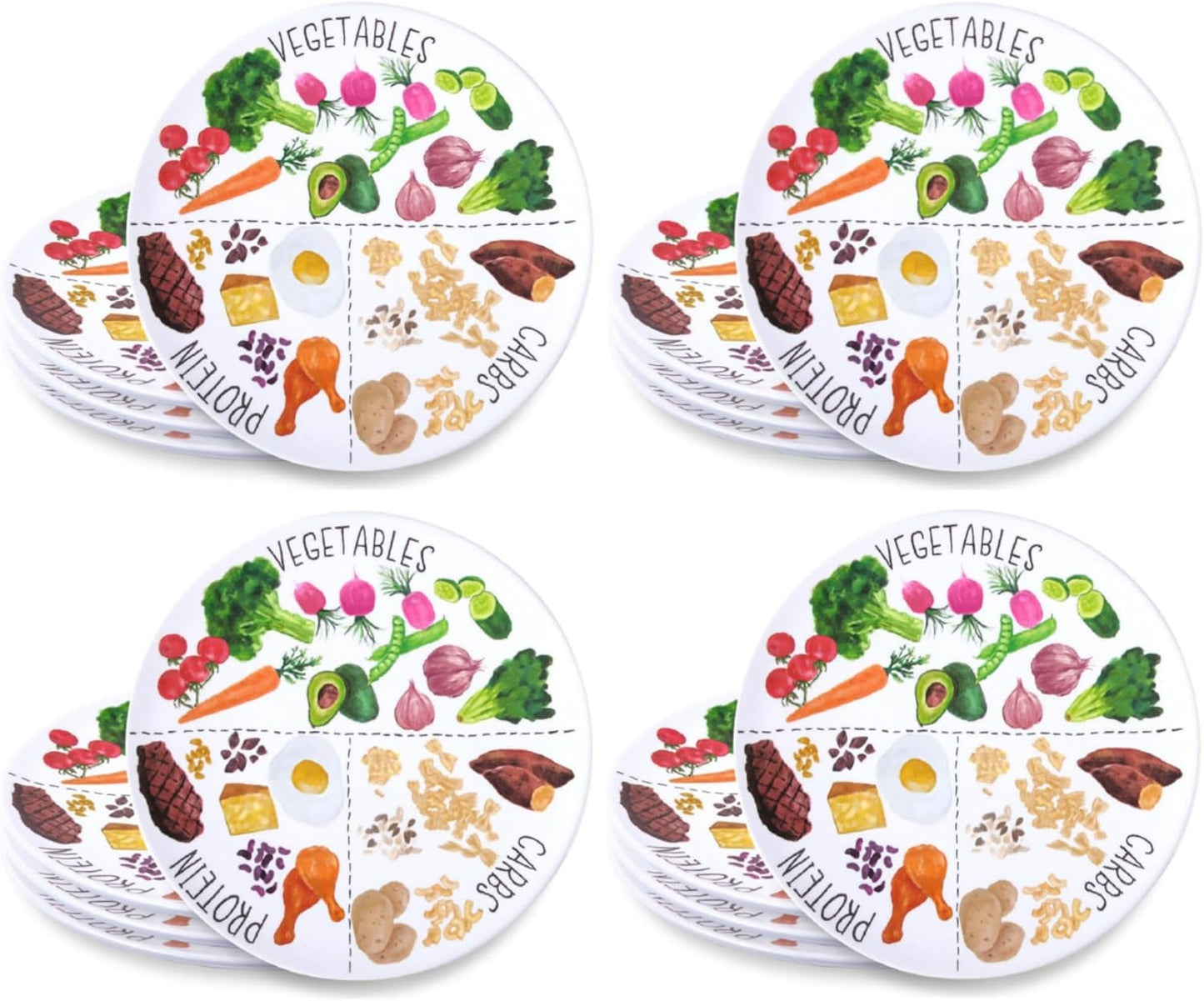 Portion Control Plate for Balanced Eating - Ideal for Weight Loss