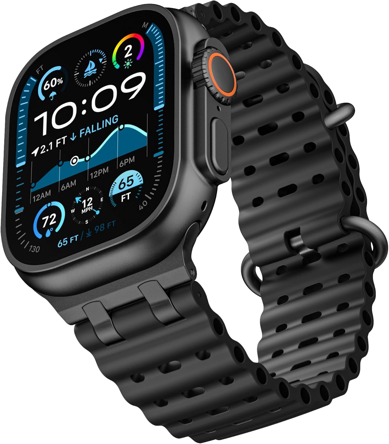 Breathable Ocean Silicone Sport Band for Apple Watch Ultra