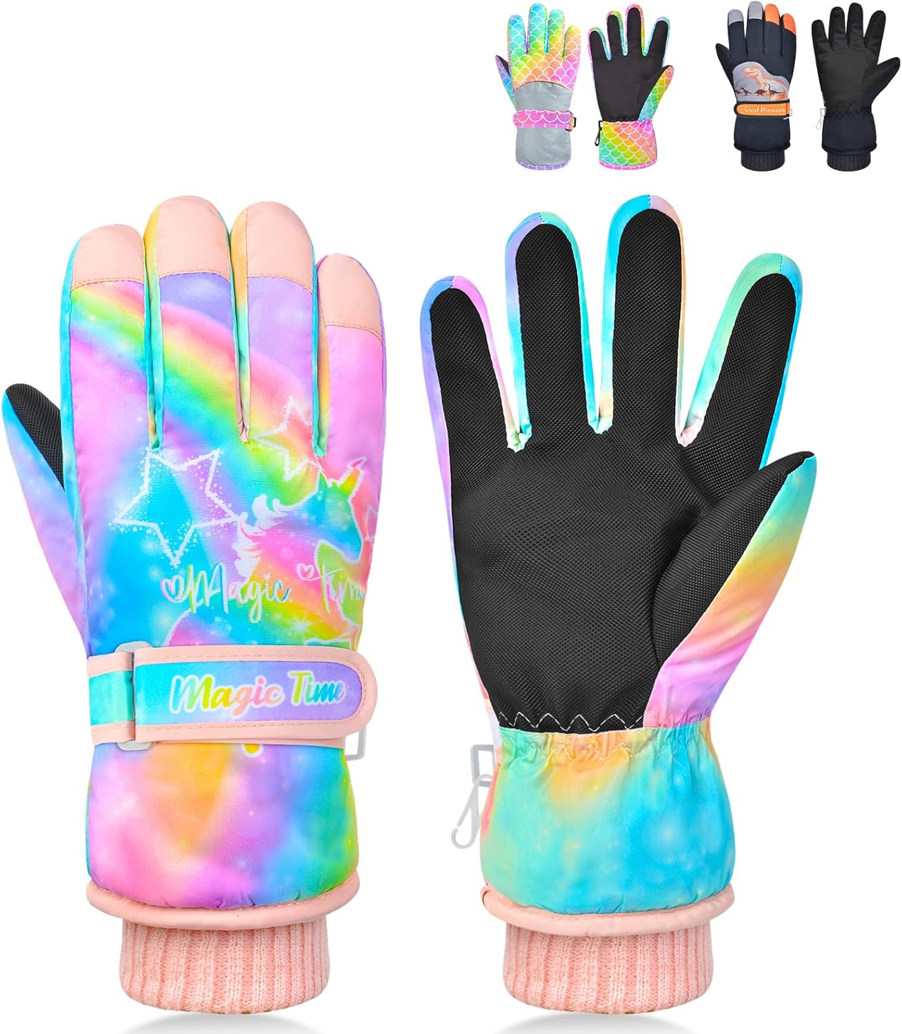 Waterproof Kids Ski Gloves by PAMAID - Cozy & Dry Playtime!
