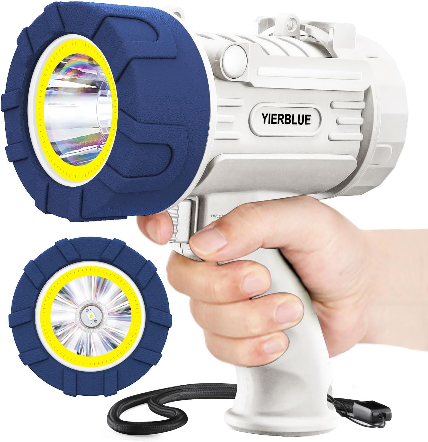 YIERBLUE Rechargeable Spotlight Floodlight Combo for Outdoor Use