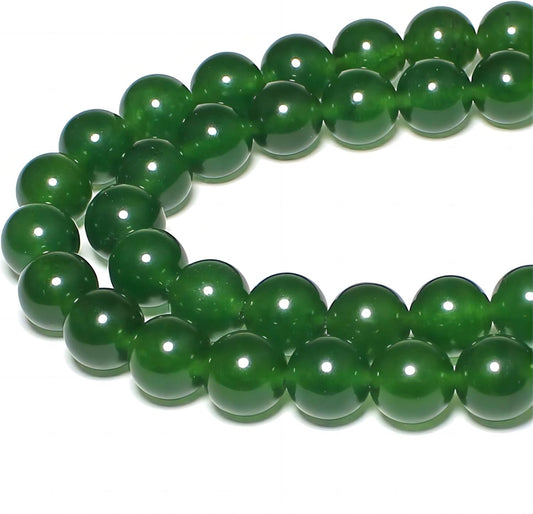 Blackish Green Jade Gemstone Beads - Create Stunning Jewelry!