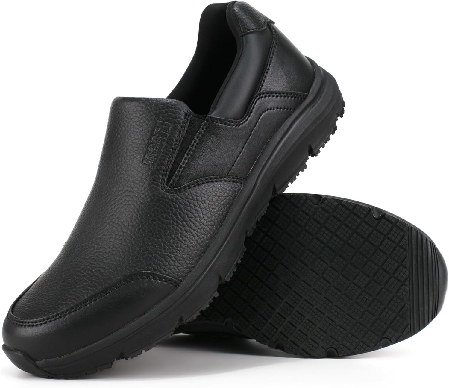 Non Slip Black Work Shoes for Men - Comfortable Chef Sneakers
