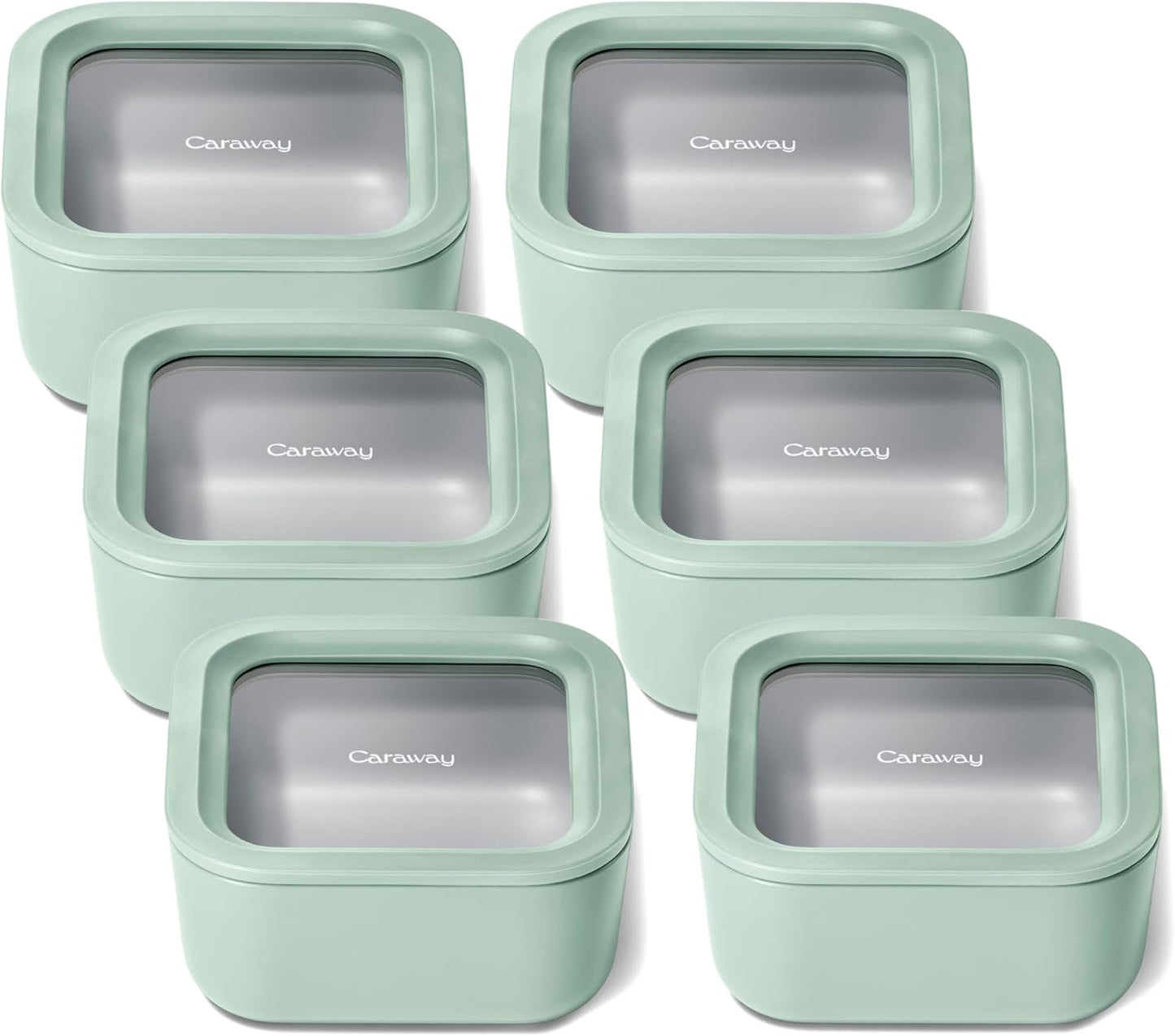 Caraway 6pc Glass Food Storage Set - Non Toxic & Versatile