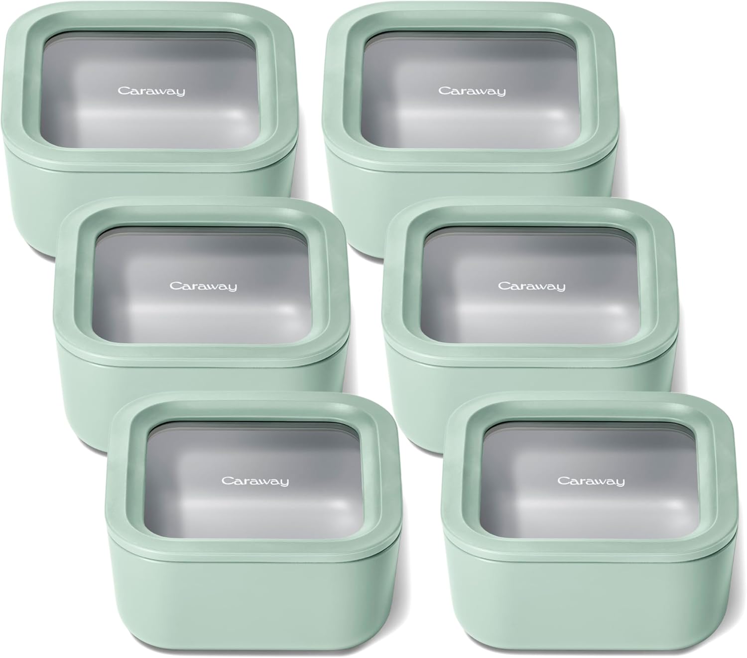 Caraway 6pc Glass Food Storage Set - Non Toxic & Versatile