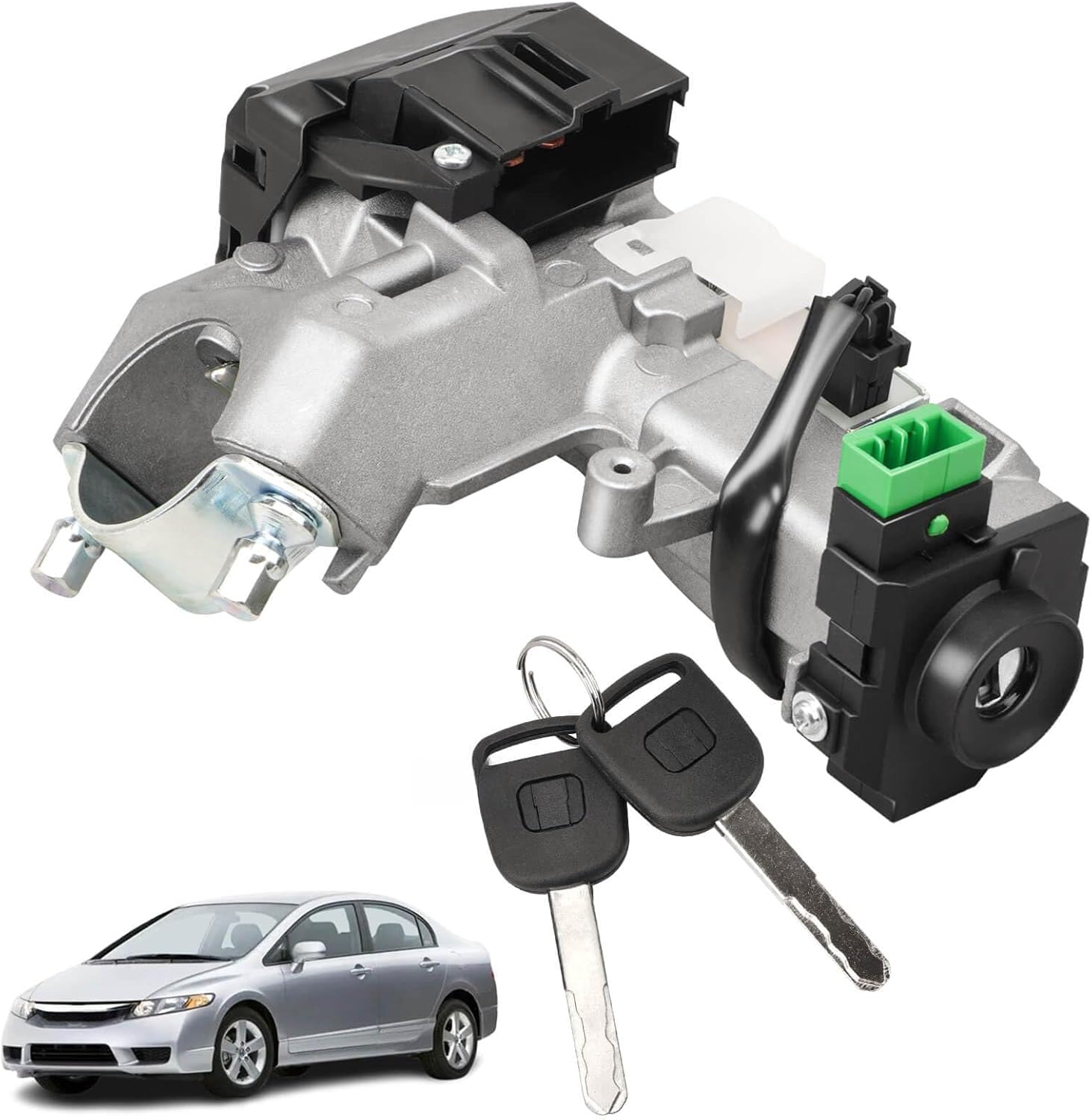 RAMATA Ignition Switch Lock Cylinder with Key for Honda Civic