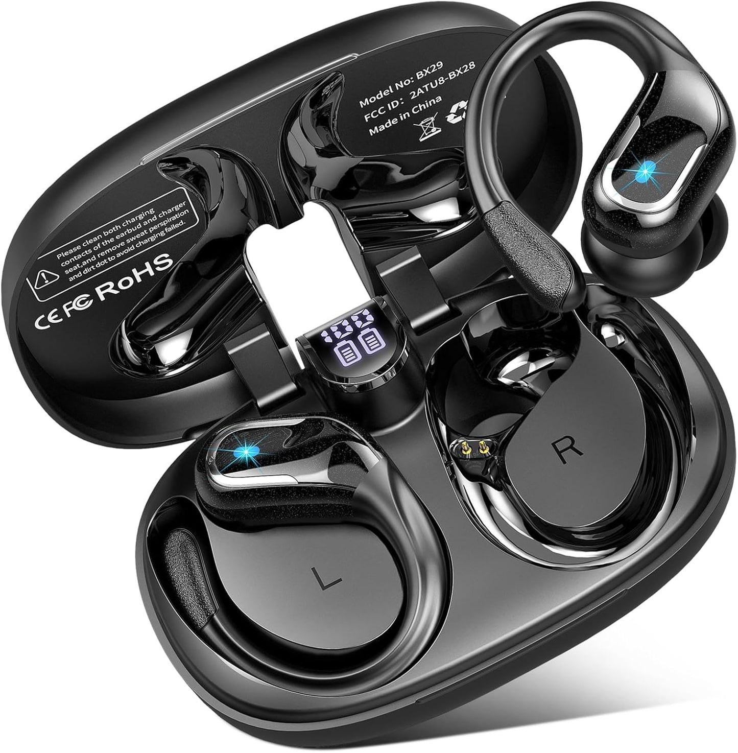 Wireless Earbud Bluetooth 5.4 Headphones with 75Hrs Playtime