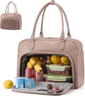 Lunch Tote Bag for Women 17.3 in PU Leather - Insulated 2-in-1