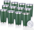 20 oz Tumblers Bulk Stainless Steel Tumbler with Lid - 12 Pack Dark