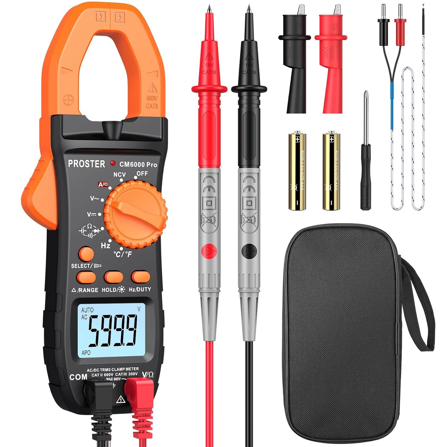 Proster Digital Clamp Meter for Accurate Voltage and Current Testing