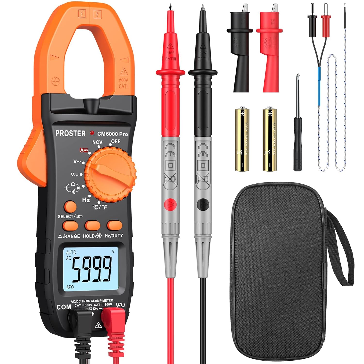 Proster Digital Clamp Meter for Accurate Voltage and Current Testing