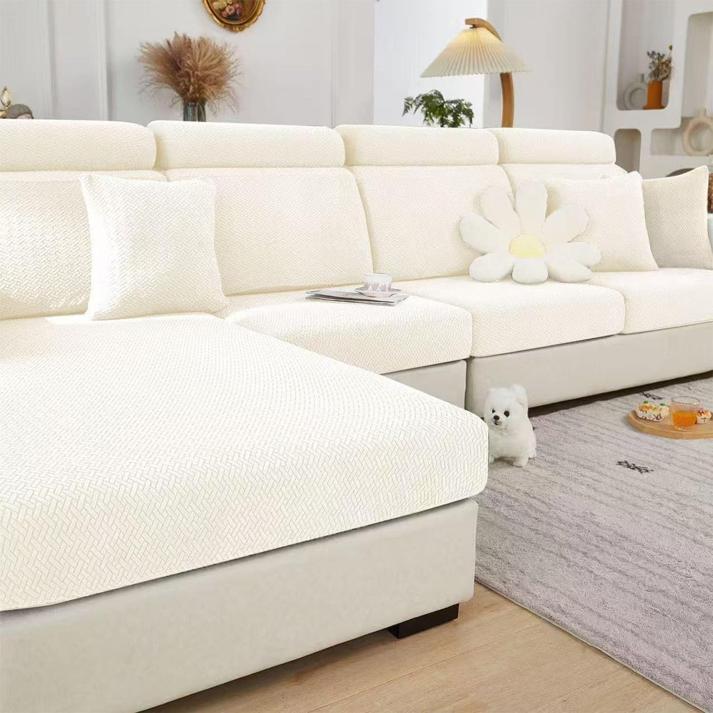 Couch Cushion Covers for Sectional Sofa - Soft and Washable