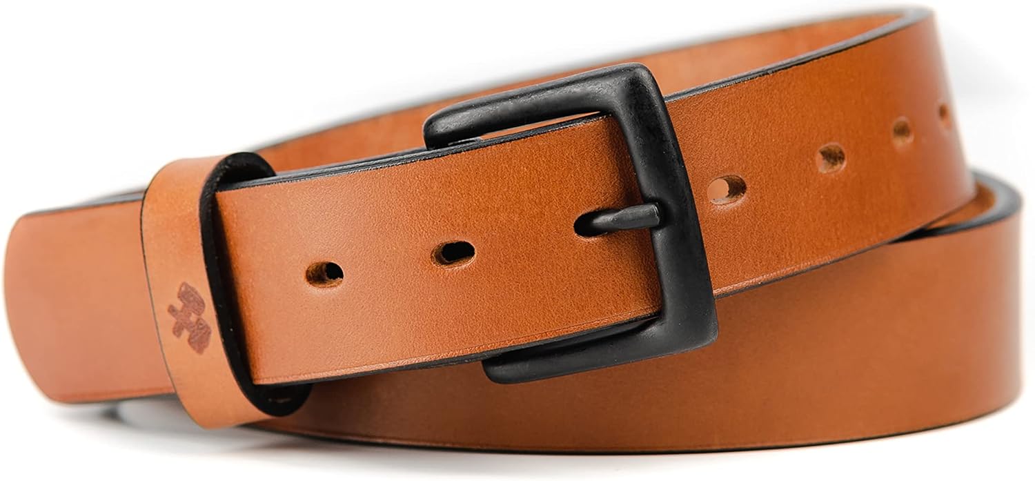 All American Leather Belt - Heavy Duty Work EDC Belt for Men