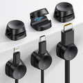 Cord Organizer 6Pack Spring Cable Holder Clips - One-Hand Cable
