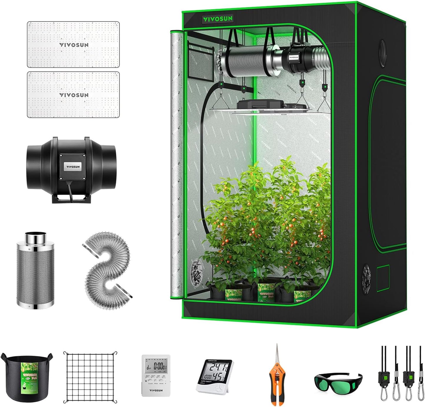 VIVOSUN 4x4 Grow Tent Kit with Complete Setup!