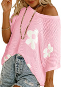 Dokotoo Womens Floral Crochet Sweater Cover Up - Lightweight Knit