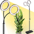 2 Head Grow Light for Indoor Plants - Full Spectrum Floor Lamp
