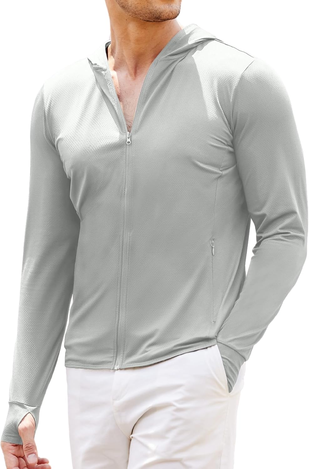 COOFANDY Men Full Zip UPF 50 Sun Protection Hoodie Jacket