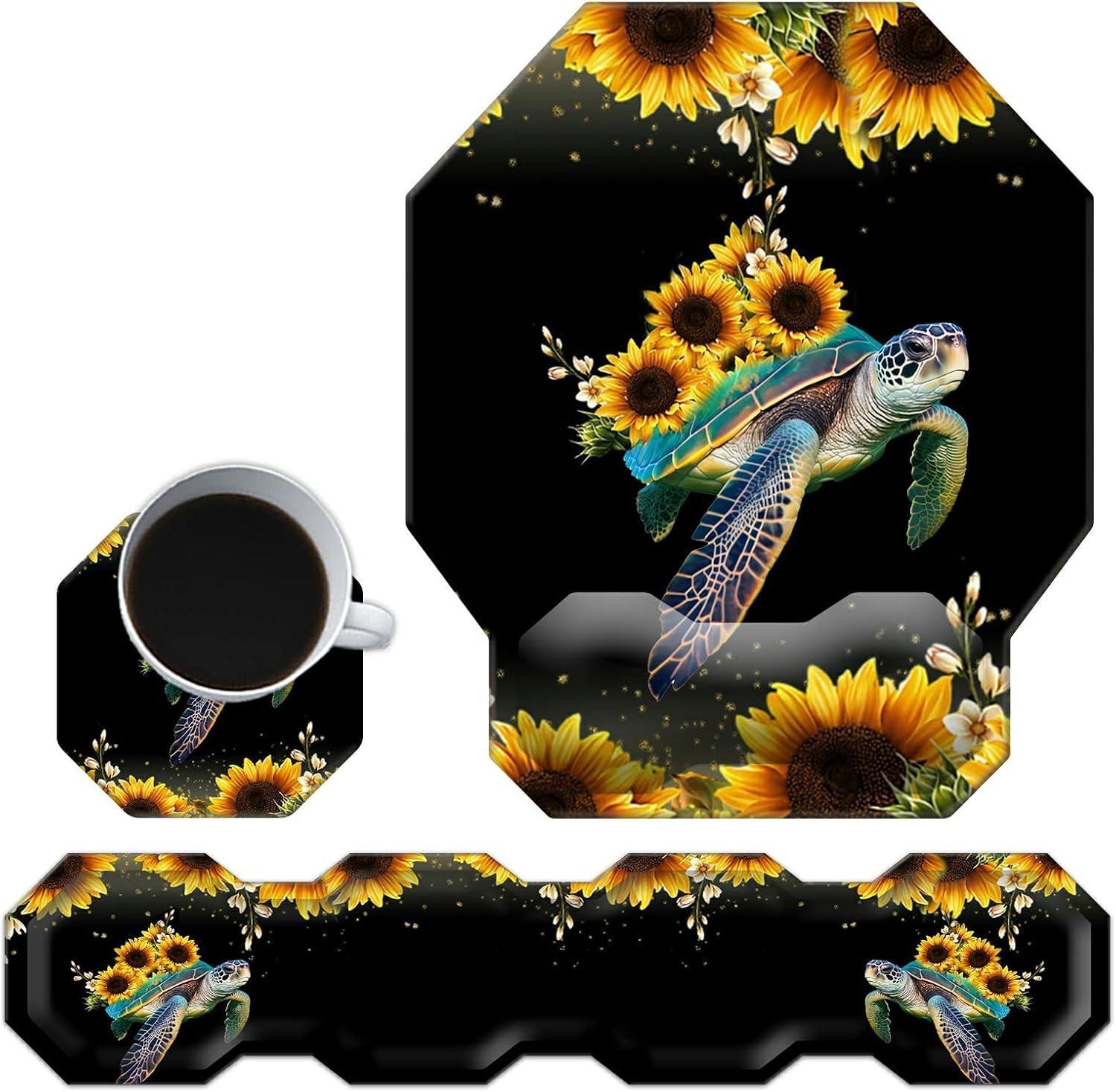 Memory Foam Wrist Rest Set - Cute Turtle