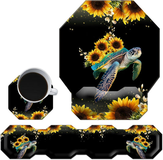 Memory Foam Wrist Rest Set - Cute Turtle