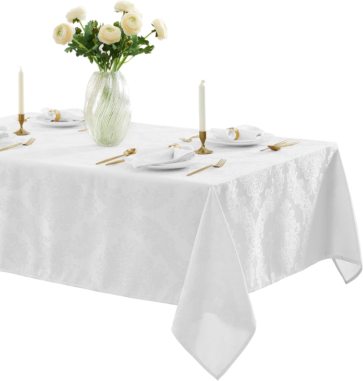 Barcelona Luxury Damask Fabric Tablecloth for Elegant Dining