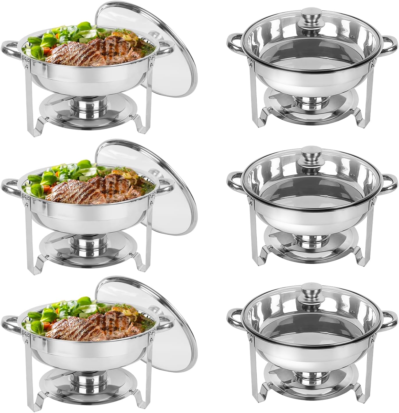 Chafing Dish Buffet Set 6 Pack for Catering Events and Parties