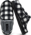 Mens Slippers with Arch Support and Faux Fur - Warm Memory Foam blend