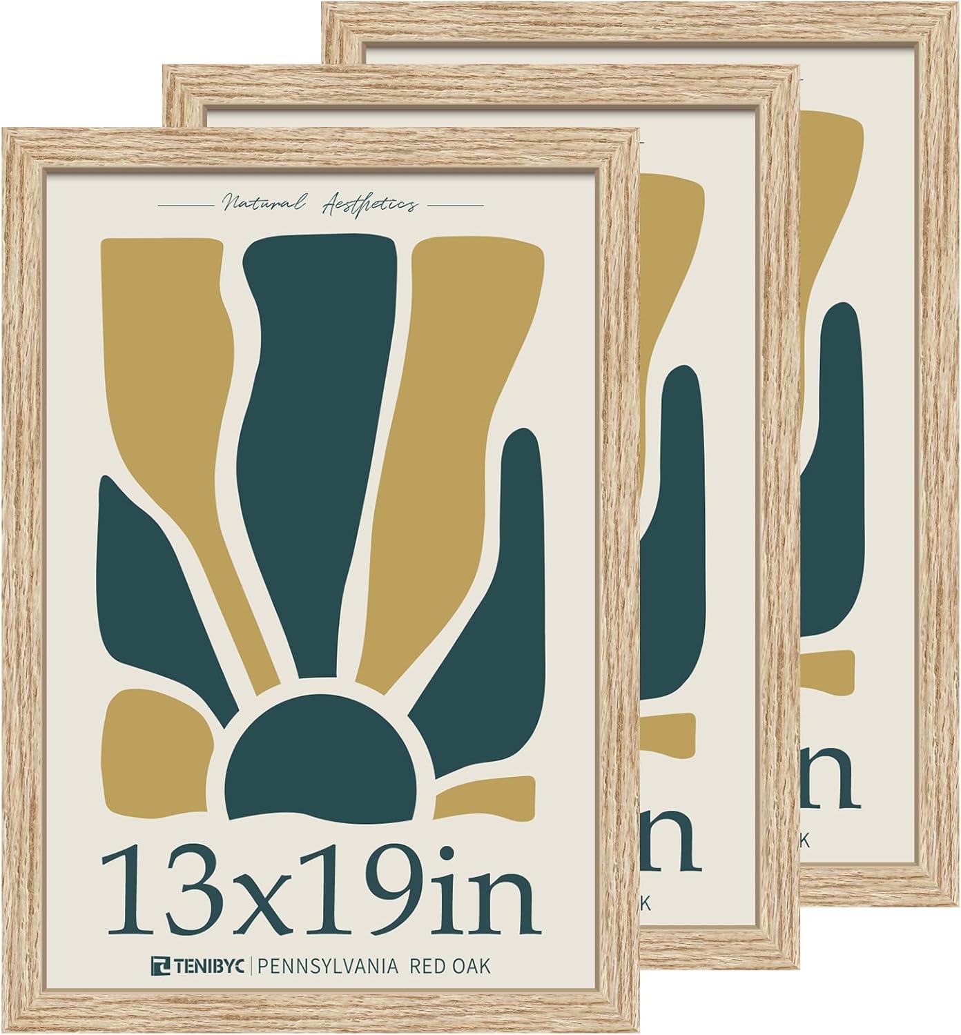 13x19 Oak Wood Frame with HD Glass - Perfect for Your Gallery