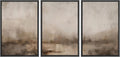 Minimalist Abstract Landscape Framed Wall Art Print Set - Misty