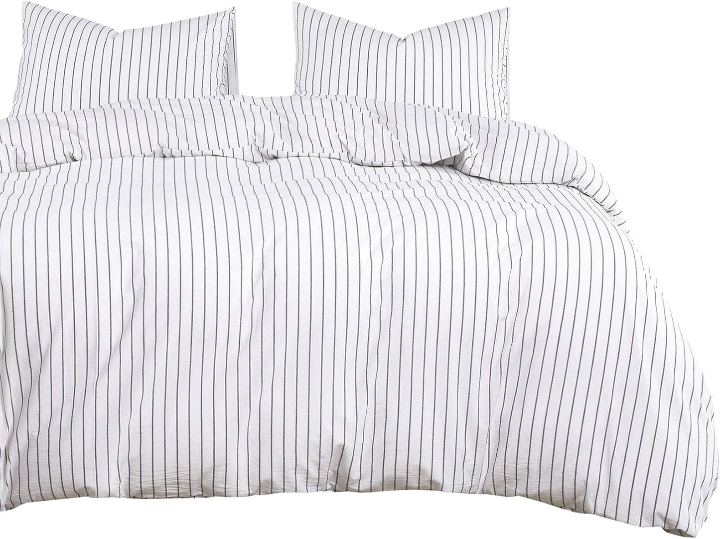 Striped Cotton Duvet Cover Set for a Cozy Farmhouse Look