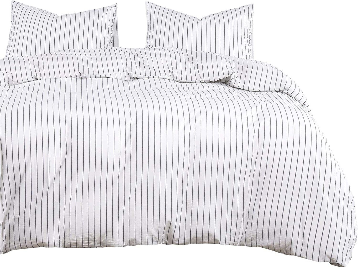 Striped Cotton Duvet Cover Set for a Cozy Farmhouse Look