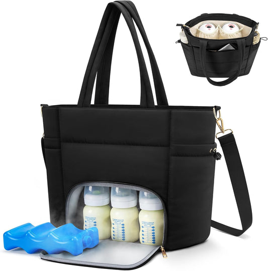 Wearable Breast Pump Bag for Working Moms with Cooler Compartment