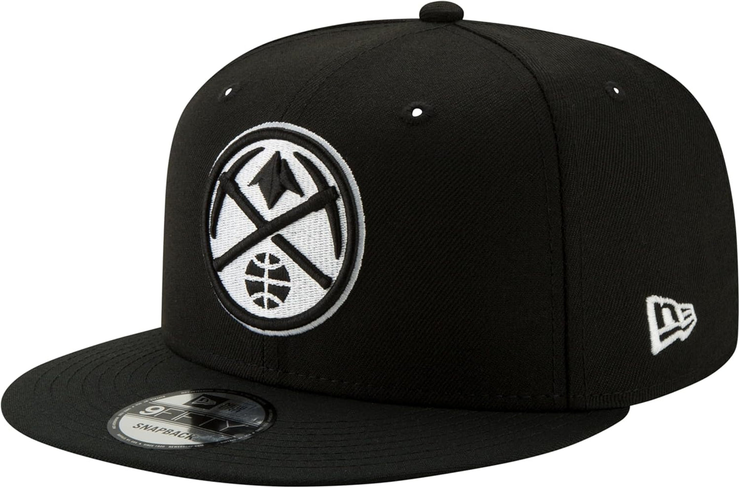 New Era NBA 9FIFTY Black White Adjustable Snapback Hat Cap