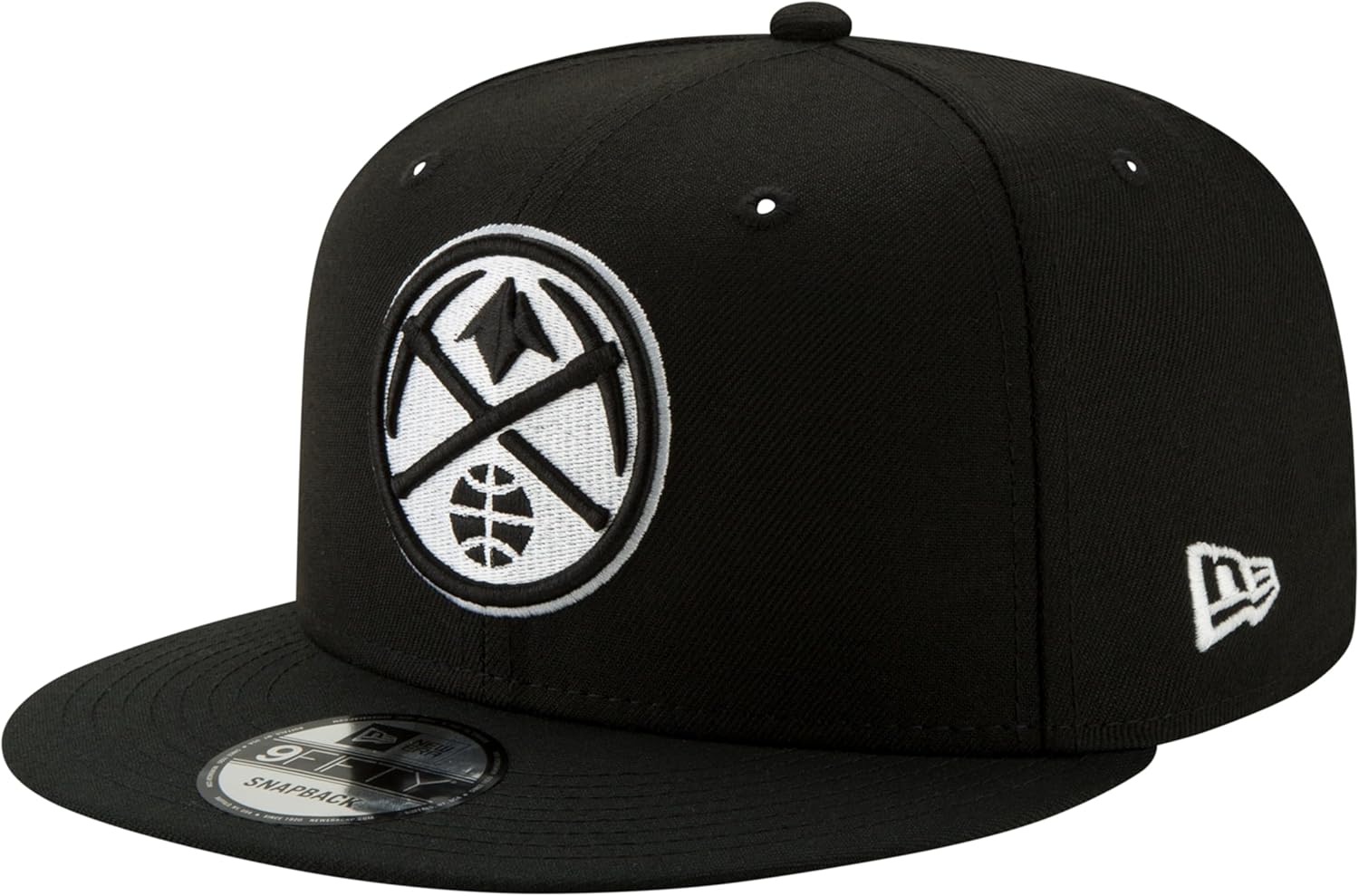 New Era NBA 9FIFTY Black White Adjustable Snapback Hat Cap