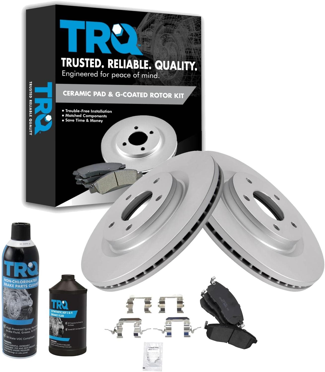 TRQ Front Brake Pad & Rotor Kit for Nissan Juke & Sentra