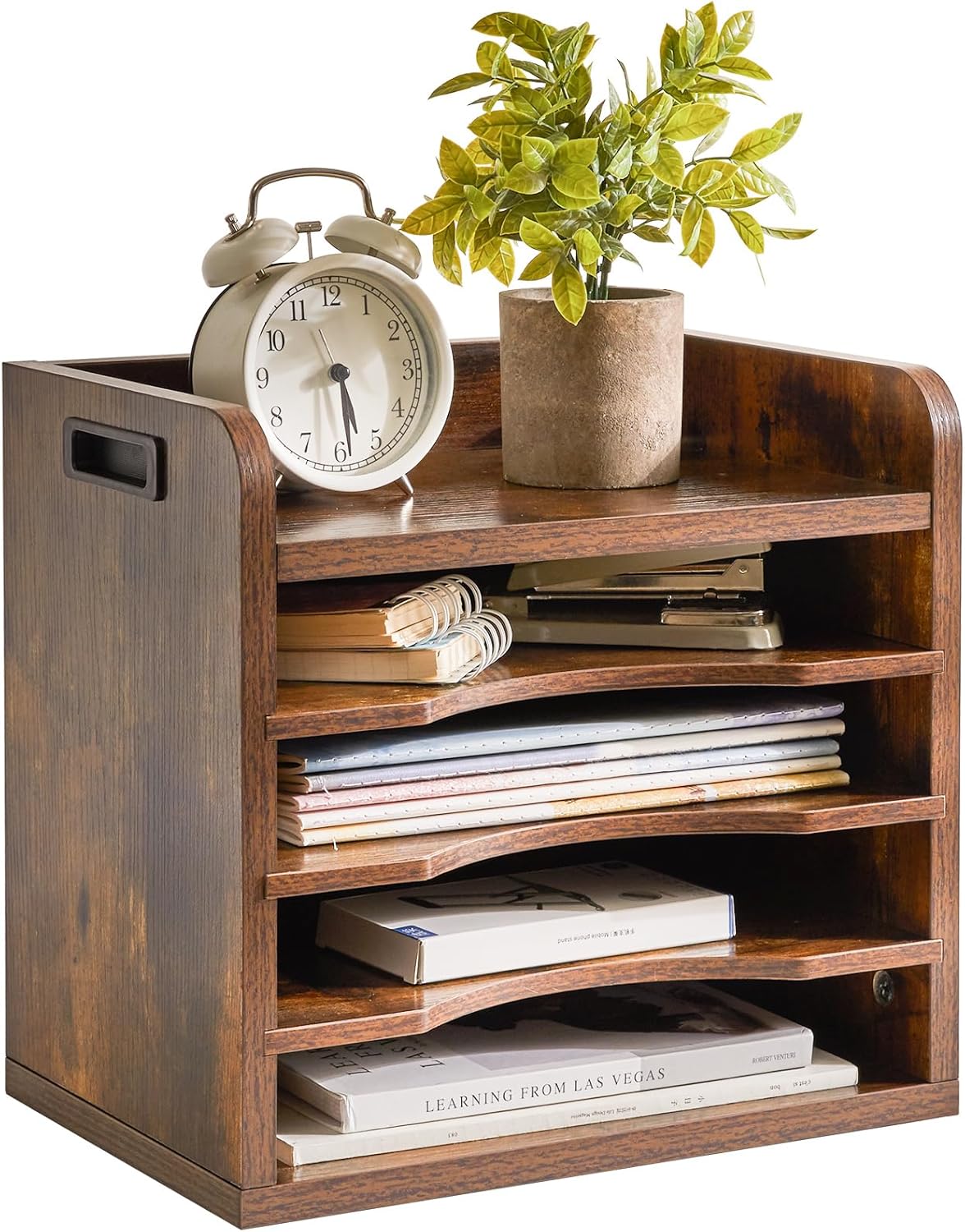 YMYNY Desktop File Organizer - 5 Tier Paper Holder for Stylish Organization