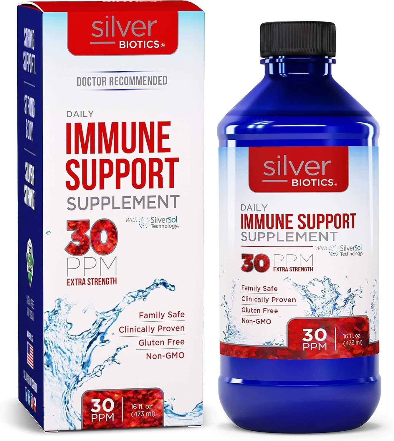Silver Biotics 30 PPM Extra Strength Immune Support Supplement
