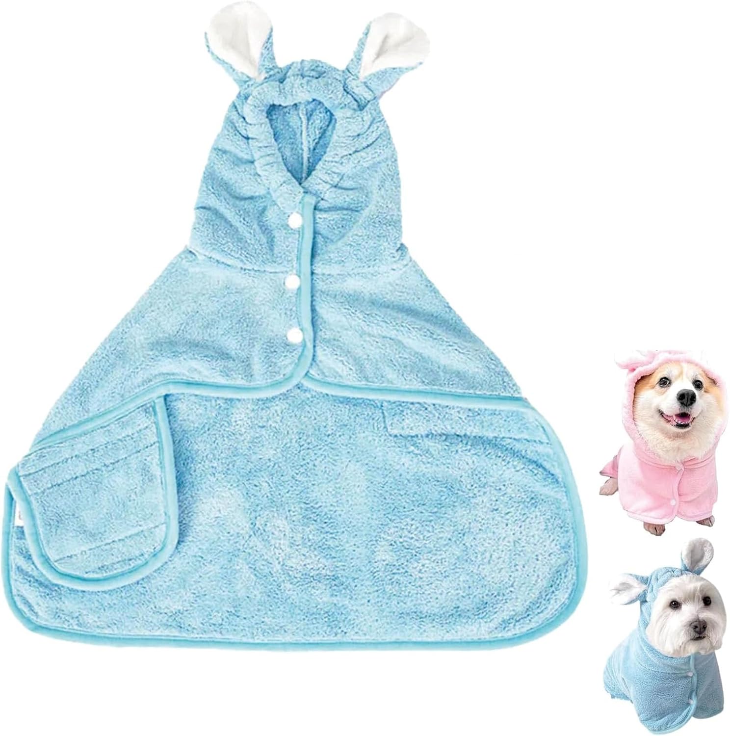 Quick-Dry Microfiber Dog Bathrobe