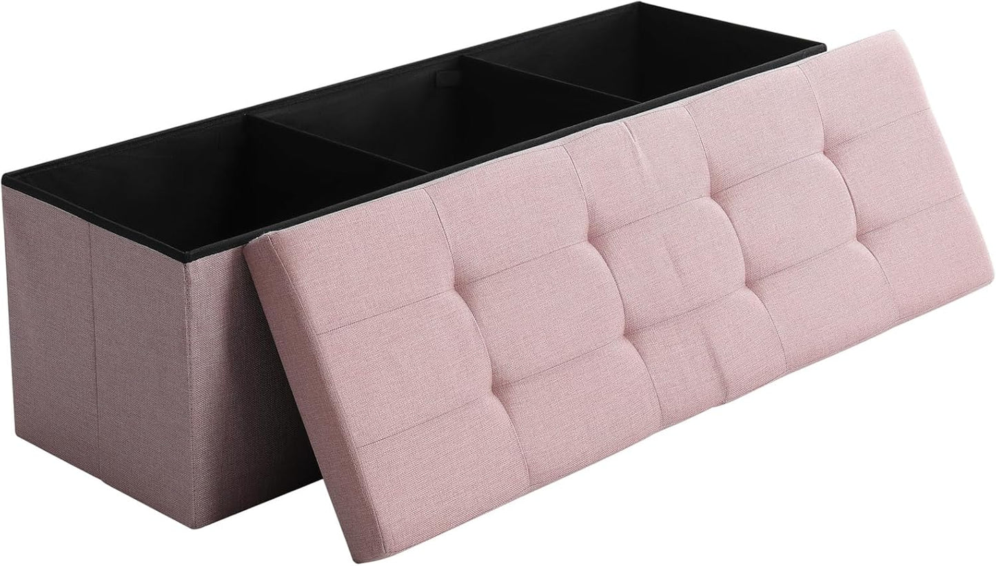 CUYOCA 45.3 Inches Storage Ottoman Bench for Stylish Spaces