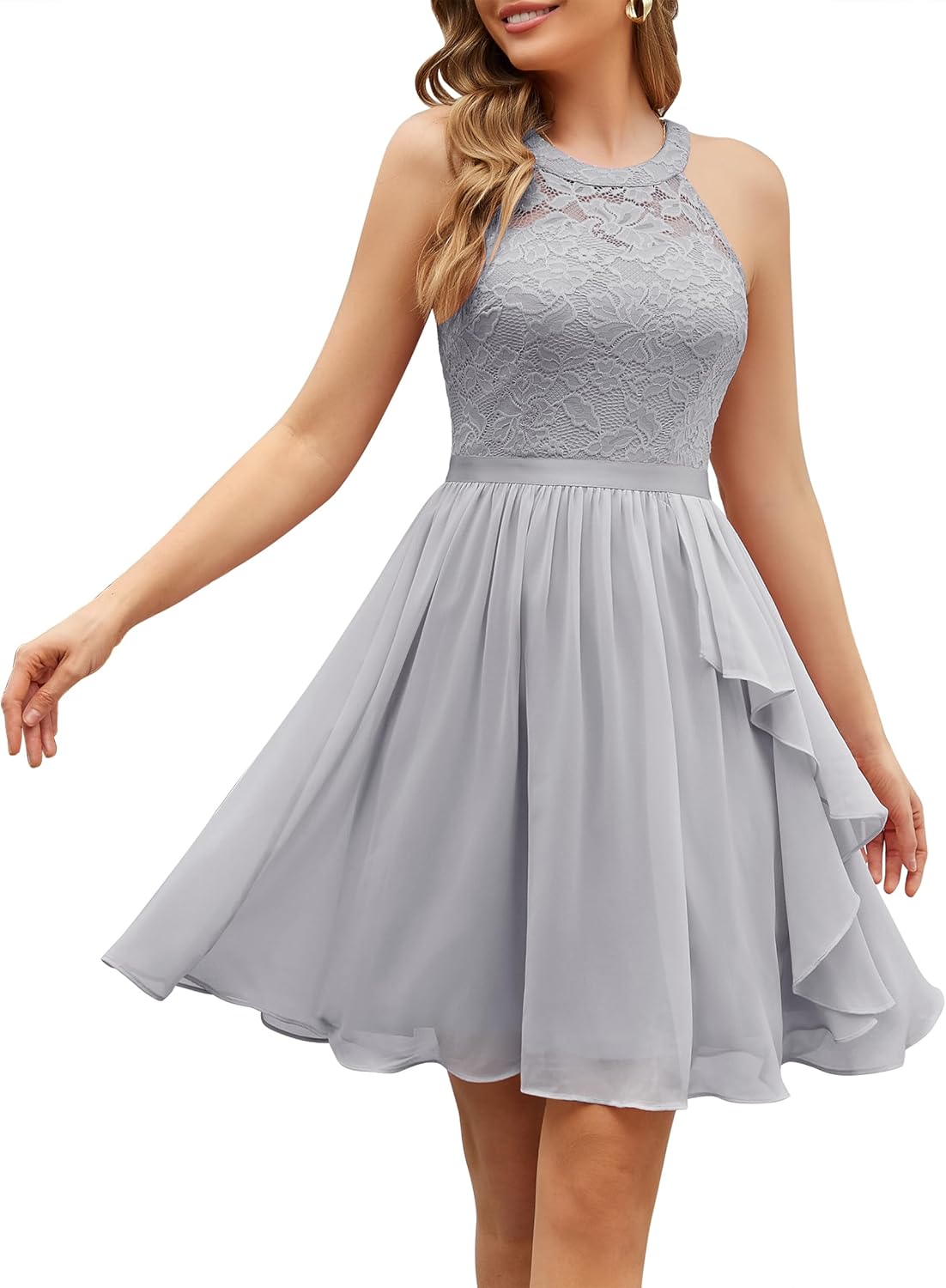 Wedtrend Women's Halter Sleeveless Cocktail Dress for Weddings