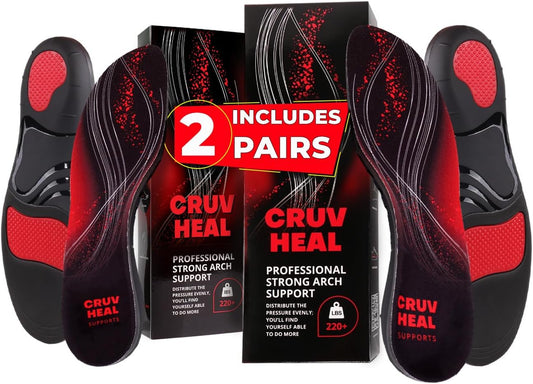 220+ lbs Plantar Fasciitis Insoles for Men and Women - Heavy Duty