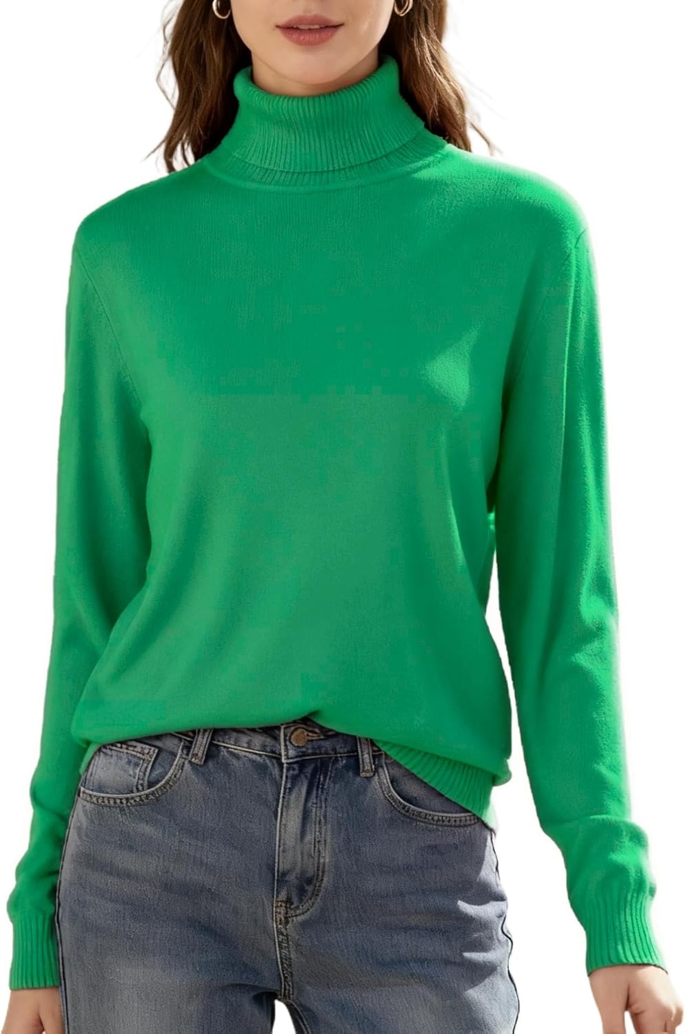 SANGTREE Women's Turtleneck Sweater for Fall and Winter