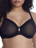Sheer Mesh Full-Coverage Unlined Underwire Bra - Supportive