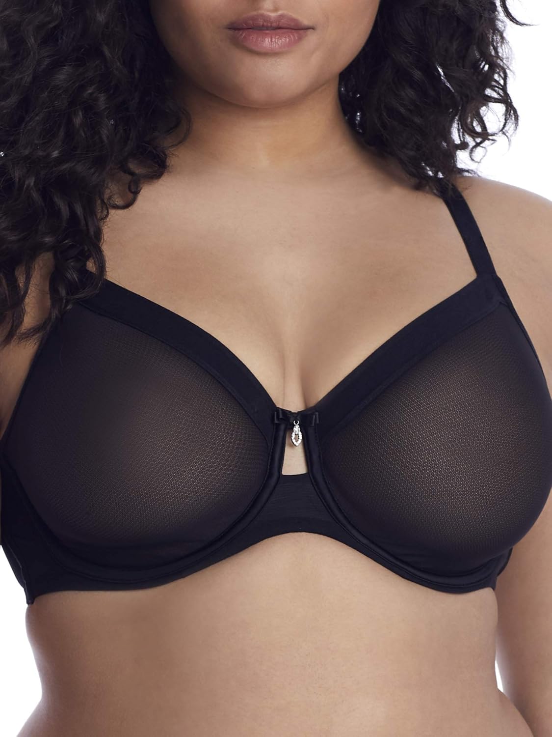 Curvy Couture Women's Sheer Mesh Full-Coverage Underwire Bra Review