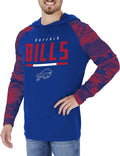 Men's Zubaz NFL Lightweight Pullover Hoodie with Accent Sleeves