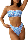 Strapless Textured Bandeau Bikini Set - Flattering Cheeky Fit ZAFUL