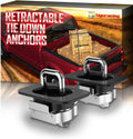 Tie Down Anchors Retractable Truck Bed Top Side D Ring - 3000 LB